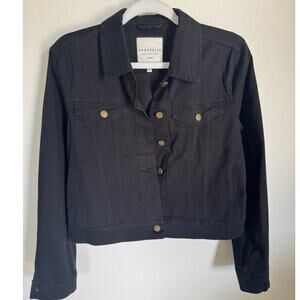 Bagatelle Women's Black‎ Cropped Jacket Size Small Gold Buttons